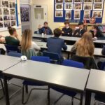 students sat in a classroom