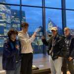 students looking at the gherkin