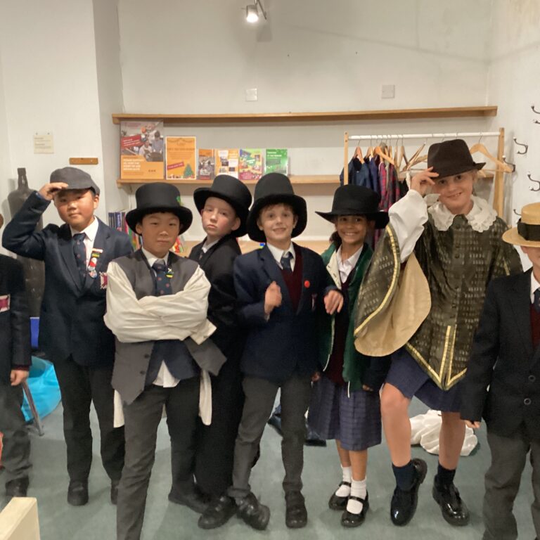 students dressed up