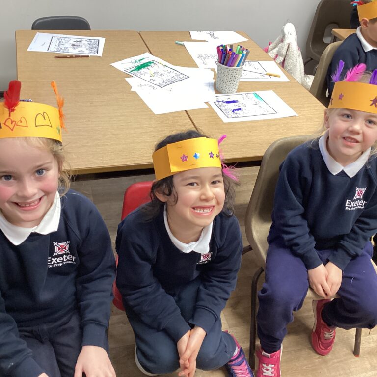 students with hats