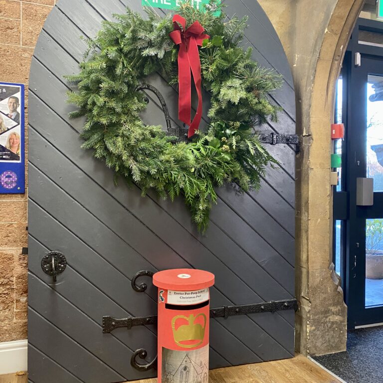 wreath on the wall