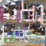 riders jumping horses