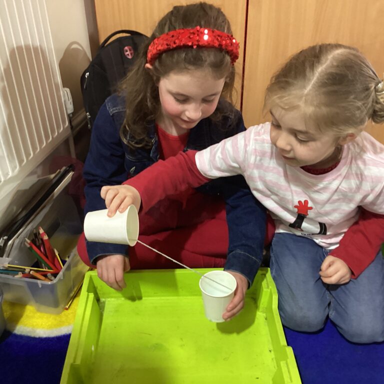 pre prep students doing an experiment