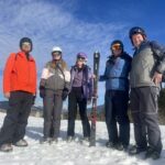 adults on a ski trip