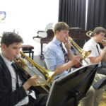 students playing trumpets