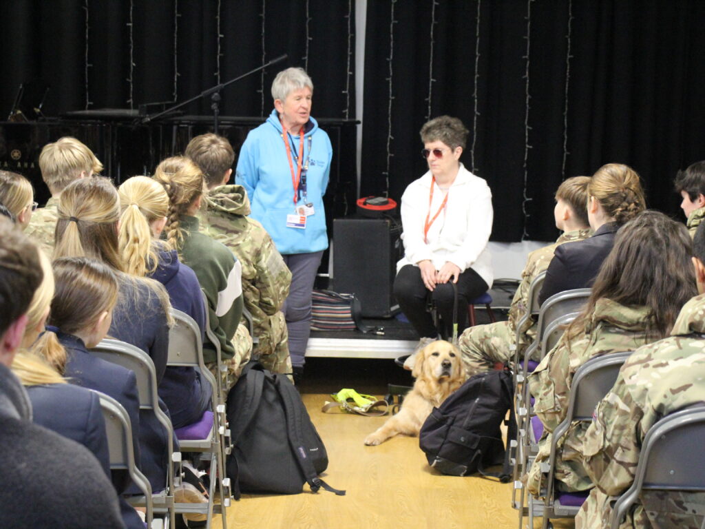 speakers from the guide dogs association