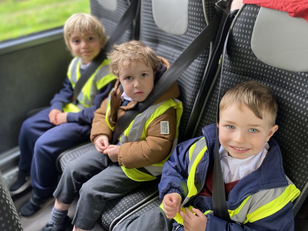 students on a bus