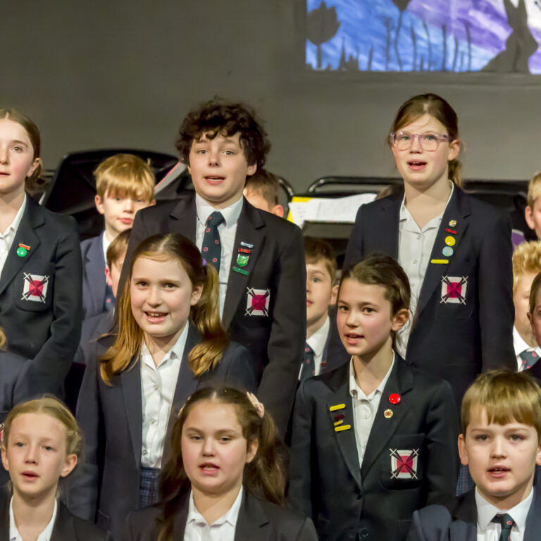 students singing