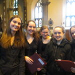 girls in church