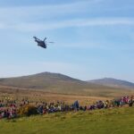helicopter in a field