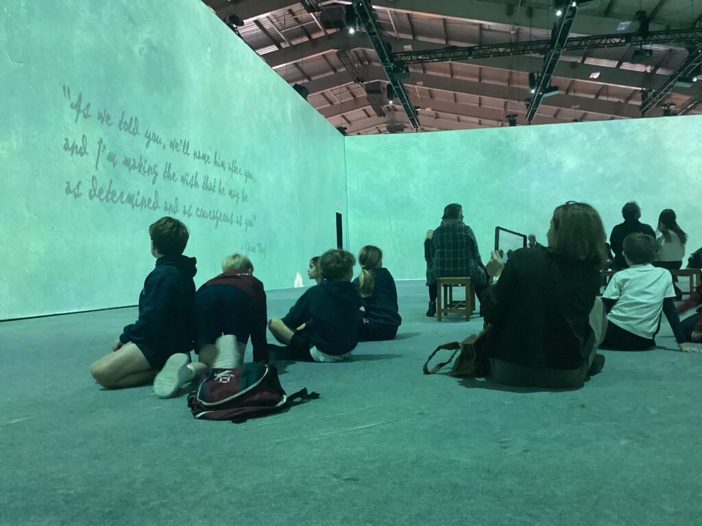 Children at Beyond Van Gogh exhibition