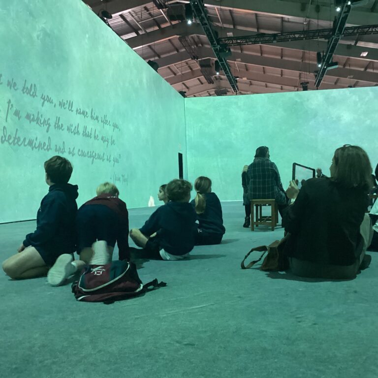 Children at Beyond Van Gogh exhibition