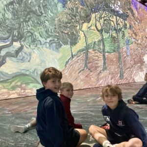 Children at Beyond Van Gogh exhibition