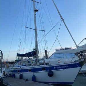 Sailing boat in marina