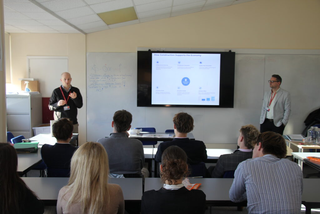 Steve Cook giving economics presentation