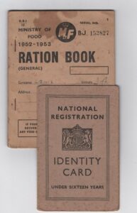 Ration book and identity card