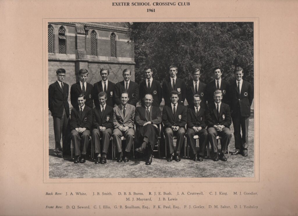 Exeter School Crossing Club group photo 1961