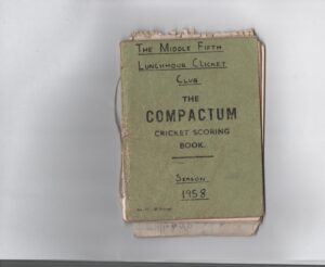 Cricket scoring book