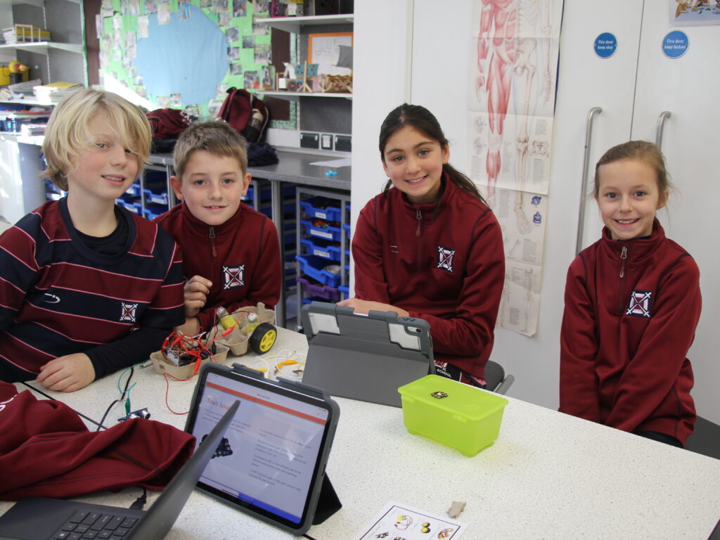 Junior school pupils during Robot morning