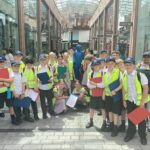 Exeter School pupils exploring Princesshay during geography trip