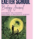 Cover of Exeter School Biology Journal, Summer 2026 edition, pink background with a DNA helix illustration.