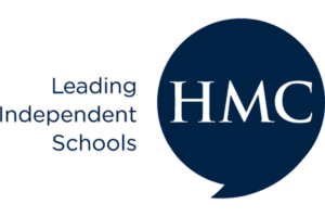 Logo for HMC: a dark blue circle with 'HMC' beside the text 'Leading Independent Schools'.
